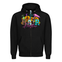 Black hair hustler hairstylist Zipper Hoodie - Artiststas