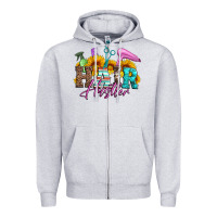 Heather Grey hair hustler hairstylist Zipper Hoodie - Artiststas