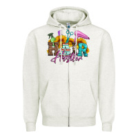 Oatmeal Heather hair hustler hairstylist Zipper Hoodie - Artiststas