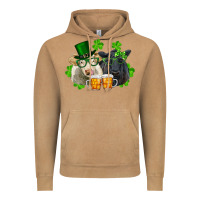 St. Patrick's Day Charolais And Black Angus Cows Vintage Hoodie | Teevron