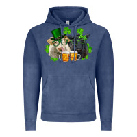 Vintage Denim st. patrick's day charolais and black angus cows Vintage Hoodie - RanaPortraitStore