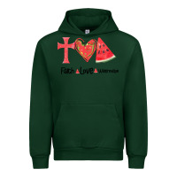 Forest Green Faith Love Watermelon Urban Hoodie - Bettercallsaul