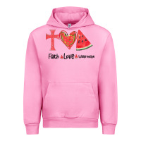 Fuchsia Pink Faith Love Watermelon Urban Hoodie - Bettercallsaul