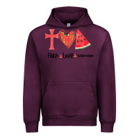Mauve Wine Faith Love Watermelon Urban Hoodie - Bettercallsaul