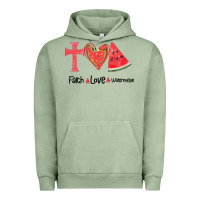 Pigment Oil Green Faith Love Watermelon Urban Hoodie - Bettercallsaul