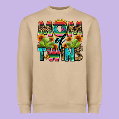 Mom Of Twins Heavyweight Sweatshirt Designed By Zillion Design Studio