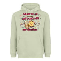 Matcha great days start with iced coffee and gratitude Heavyweight Hoodie - MaliasSmallBusiness