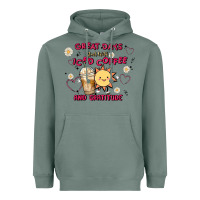Sage great days start with iced coffee and gratitude Heavyweight Hoodie - MaliasSmallBusiness