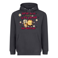 Smoke great days start with iced coffee and gratitude Heavyweight Hoodie - MaliasSmallBusiness