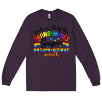 Plum wishing all of the transphobes uncomfortable month Long Sleeve Tee - Artiststas
