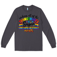 Smoke wishing all of the transphobes uncomfortable month Long Sleeve Tee - Artiststas