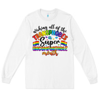 White wishing all of the transphobes uncomfortable month Long Sleeve Tee - Artiststas