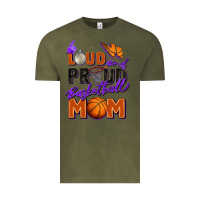 Vintage Olive loud and proud basketball mom Vintage Tee - Zillion Design Studio