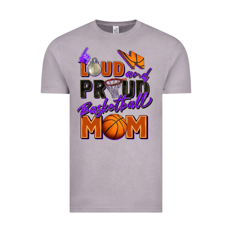 Loud And Proud Basketball Mom Vintage Tee by Zillion Design Studio | Teevron