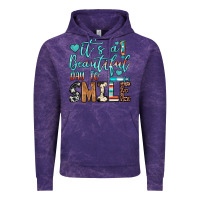 Cloud Purple it’s a beautiful day to smile Vintage Hoodie - JahusDesignShop
