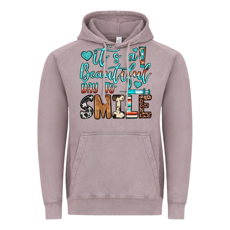 It’s A Beautiful Day To Smile Vintage Hoodie by JahusDesignShop | Teevron