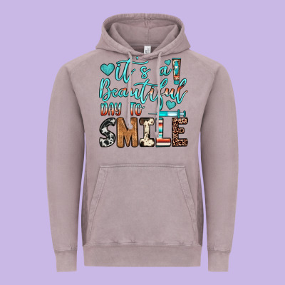 It’s A Beautiful Day To Smile Vintage Hoodie Designed By Jahusdesignshop