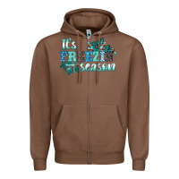 Chestnut it's freezin' season Zipper Hoodie - AdoDesignShop