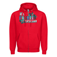 Red it's freezin' season Zipper Hoodie - AdoDesignShop