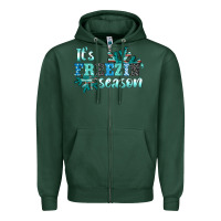 Sports Green it's freezin' season Zipper Hoodie - AdoDesignShop