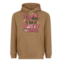 Toasted Coconut my class is full of sweet hearts Heavyweight Hoodie - MaliasSmallBusiness