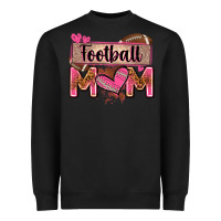 Black football mom with leopard Heavyweight Sweatshirt - Zillion Design Studio