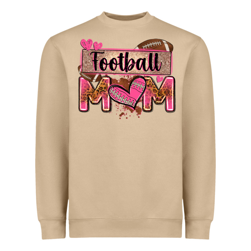 Football Mom With Leopard Heavyweight Sweatshirt by Zillion Design Studio | Teevron