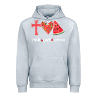Heather Grey Faith Love Watermelon Urban Hoodie - Bettercallsaul