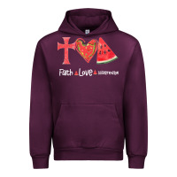 Mauve Wine Faith Love Watermelon Urban Hoodie - Bettercallsaul