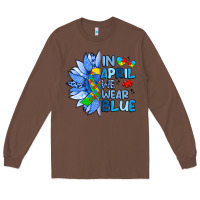 Chestnut in april we wear blue sunflower Long Sleeve Tee - Artiststas