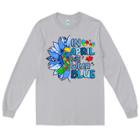 Moon Dust in april we wear blue sunflower Long Sleeve Tee - Artiststas