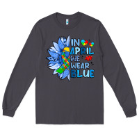 Smoke in april we wear blue sunflower Long Sleeve Tee - Artiststas