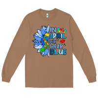 Toasted Coconut in april we wear blue sunflower Long Sleeve Tee - Artiststas