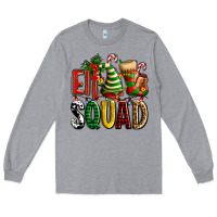 Heather Grey elf squad with elf hat and socks Long Sleeve Tee - AdoDesignShop