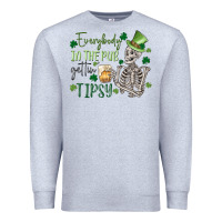 Heather Grey everybody in the pub gettin' tipsy Premium Sweatshirt - MaliasSmallBusiness