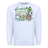 White everybody in the pub gettin' tipsy Premium Sweatshirt - MaliasSmallBusiness