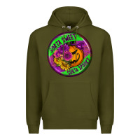 Army Green halloween round earrings Premium Hoodie - BundleAndBundleShop