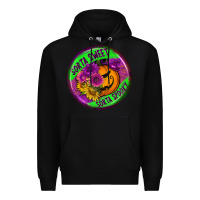 Black halloween round earrings Premium Hoodie - BundleAndBundleShop