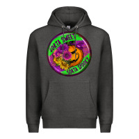 Charcoal Heather halloween round earrings Premium Hoodie - BundleAndBundleShop