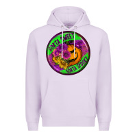 Lilac halloween round earrings Premium Hoodie - BundleAndBundleShop