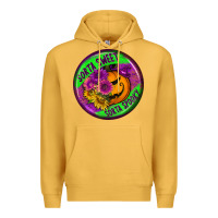 Mustard halloween round earrings Premium Hoodie - BundleAndBundleShop