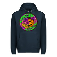 Navy halloween round earrings Premium Hoodie - BundleAndBundleShop