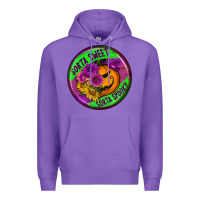 Purple halloween round earrings Premium Hoodie - BundleAndBundleShop