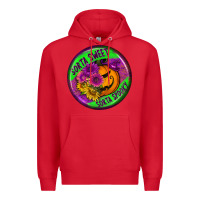 Red halloween round earrings Premium Hoodie - BundleAndBundleShop