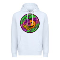 White halloween round earrings Premium Hoodie - BundleAndBundleShop