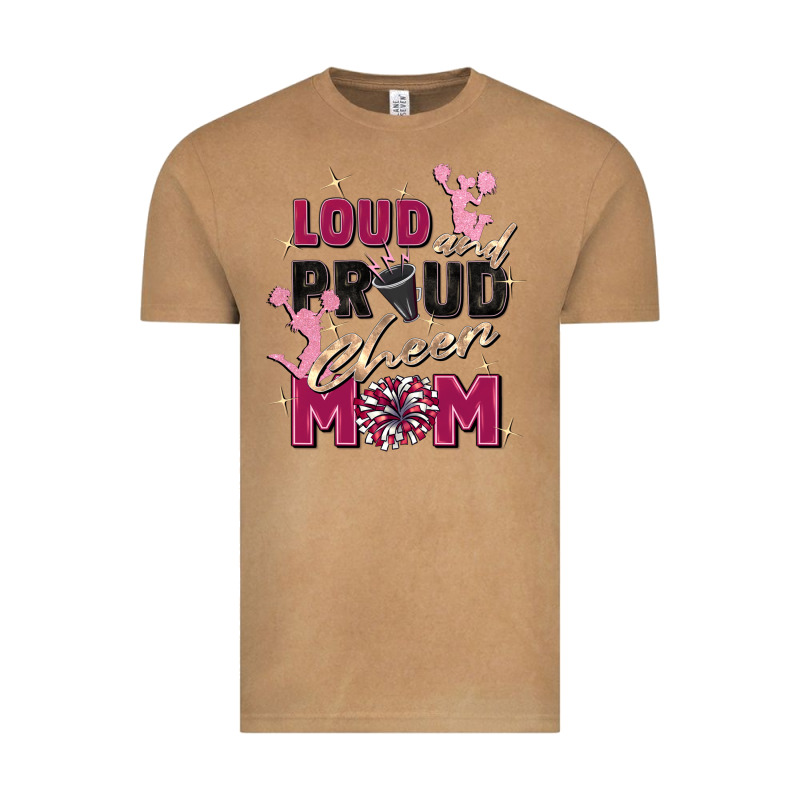 Loud And Proud Cheer Mom Vintage Tee by Zillion Design Studio | Teevron