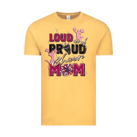 Vintage Mustard loud and proud cheer mom Vintage Tee - Zillion Design Studio