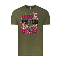 Vintage Olive loud and proud cheer mom Vintage Tee - Zillion Design Studio
