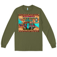 Army Green camping vibes Long Sleeve Tee - JahusDesignShop