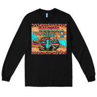 Black camping vibes Long Sleeve Tee - JahusDesignShop